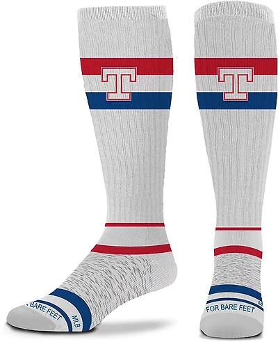 For Bare Feet Texas Rangers Cooperstown Double Stripe Tube Socks