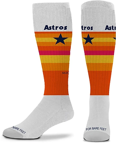 For Bare Feet Houston Astros Cooperstown Double Stripe Tube Socks