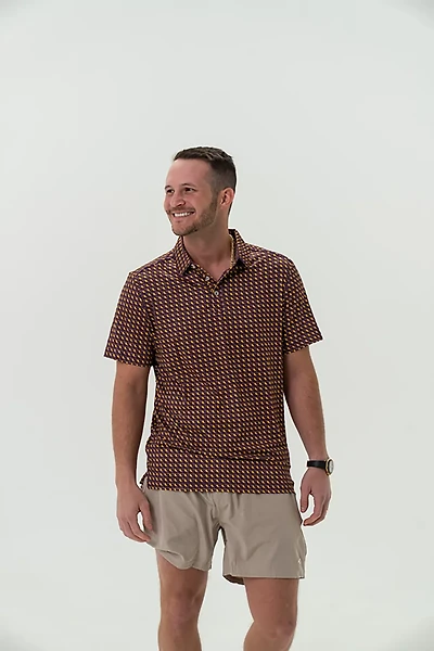 BURLEBO Men's Louisiana Performance Polo Shirt