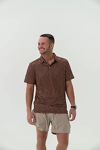 BURLEBO Men's Louisiana Performance Polo Shirt