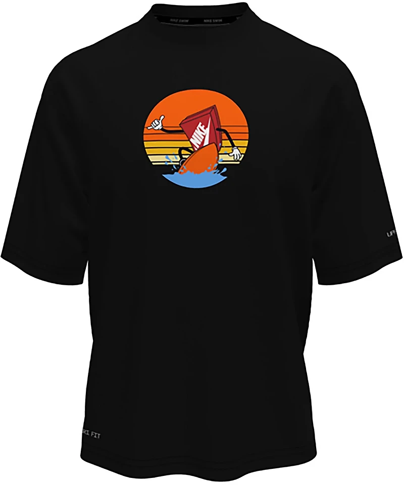 Nike Boys' Sunset Surf Short Sleeve Hydroguard Swim Shirt