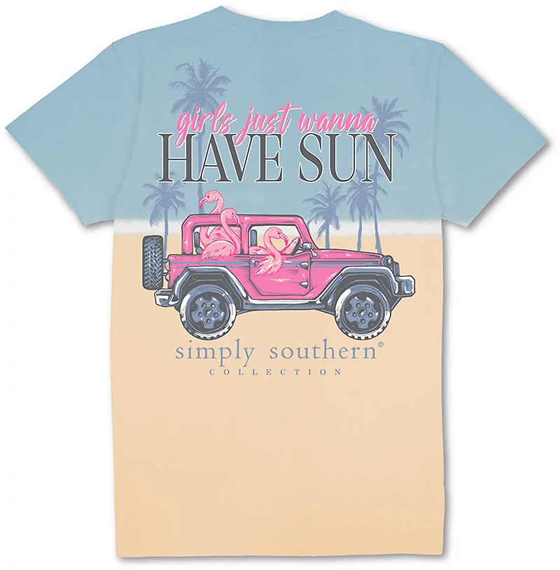 Simply Southern Women's Flamingo Short Sleeve T-shirt