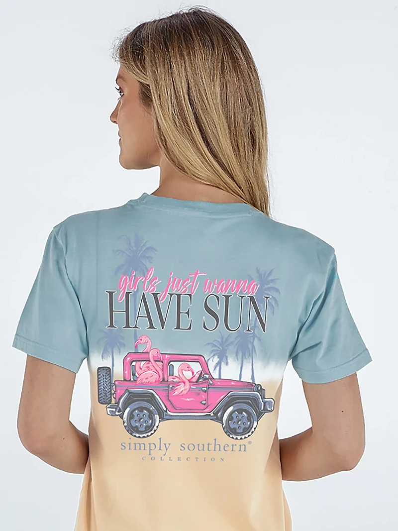 Simply Southern Women's Flamingo Short Sleeve T-shirt