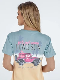 Simply Southern Women's Flamingo Short Sleeve T-shirt