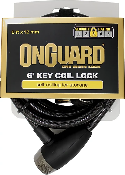 OnGuard Adults' 6 ft x 12 mm Cable & Key Lock