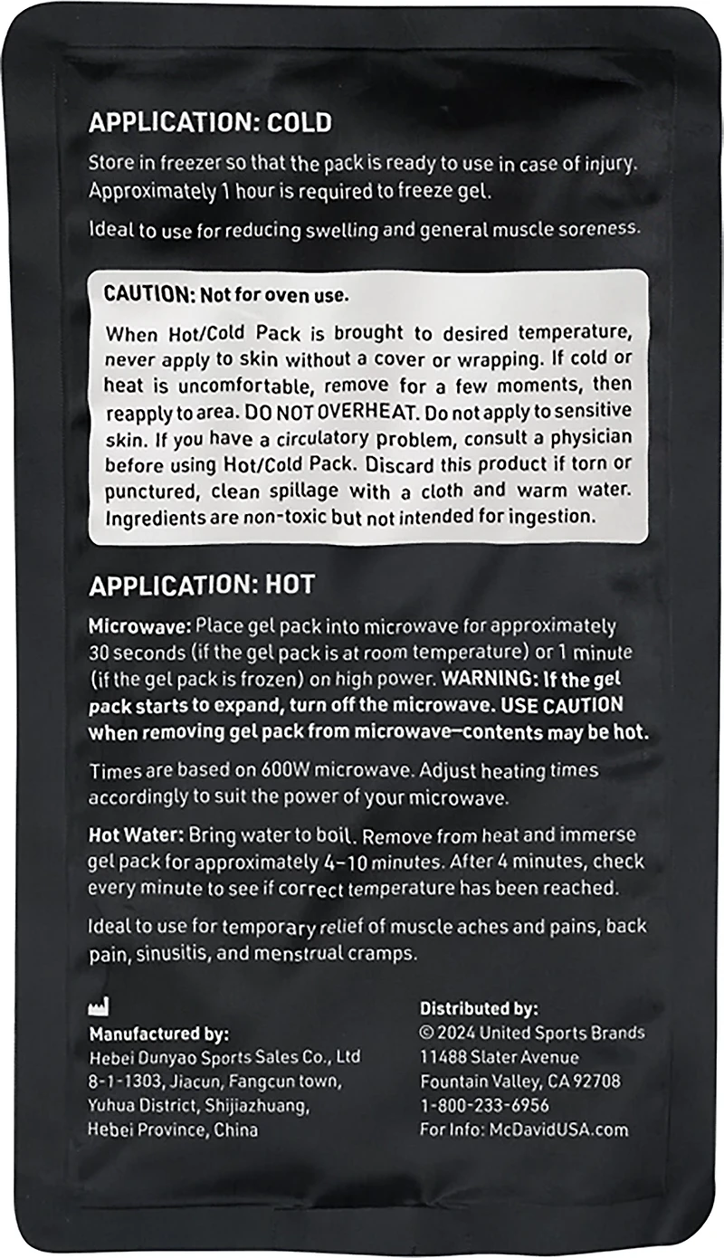 McDavid Back Support with Hot/Cold Pack