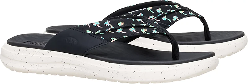 HEYDUDE Men's Finn Palm Tree Flip Flops
