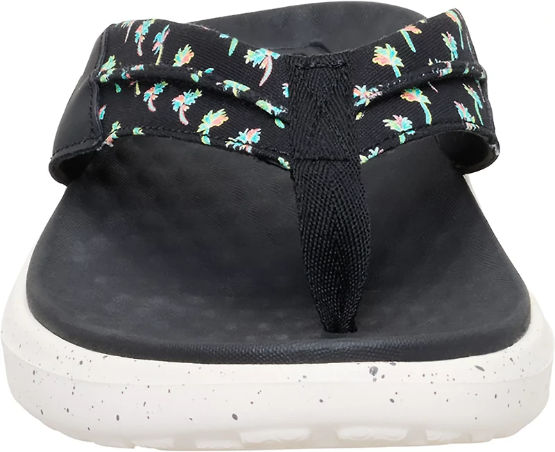 HEYDUDE Men's Finn Palm Tree Flip Flops