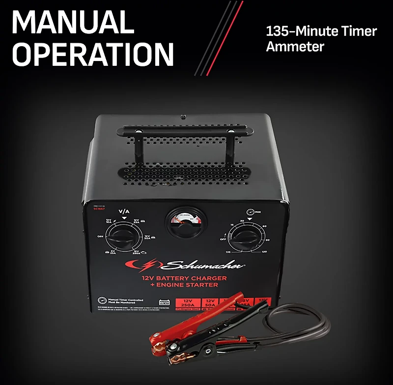 Schumacher Sc1667 10/25/50/250A 6/12V Charger