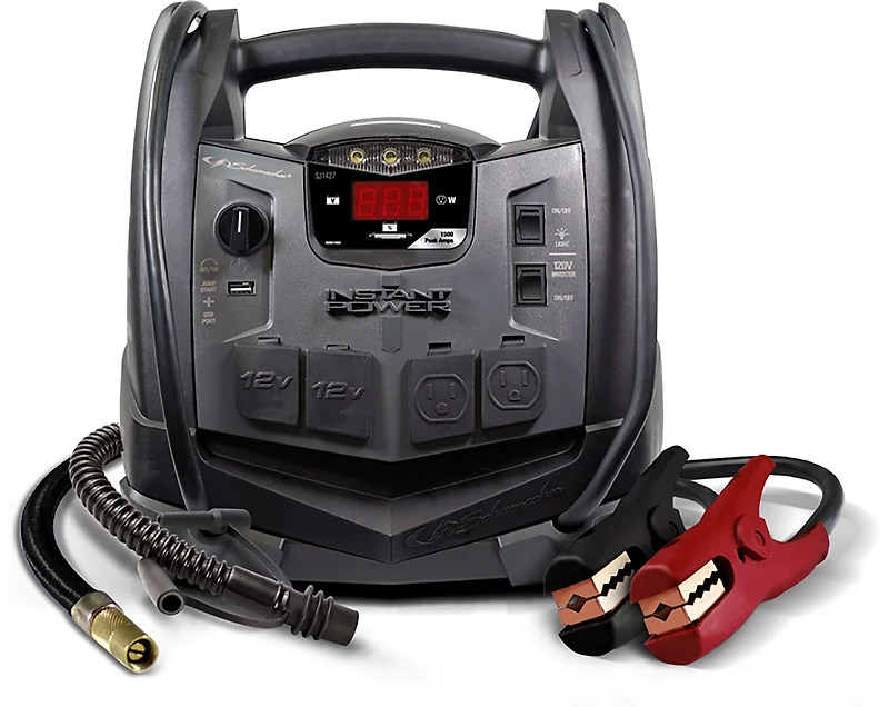 Schumacher SJ1427 1,500 Peak Amp Portable 6-in-1 Power Jump Starter