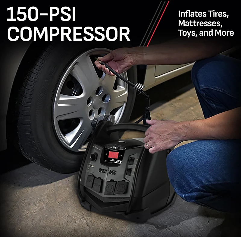 Schumacher SJ1427 1,500 Peak Amp Portable 6-in-1 Power Jump Starter