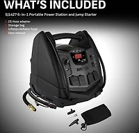 Schumacher SJ1427 1,500 Peak Amp Portable 6-in-1 Power Jump Starter