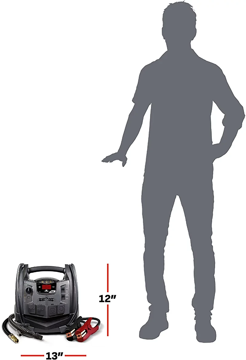 Schumacher SJ1427 1,500 Peak Amp Portable 6-in-1 Power Jump Starter