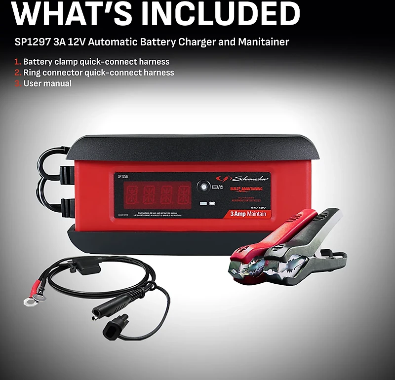 Schumacher SP1297 3A 12V Maintainer and Charger
