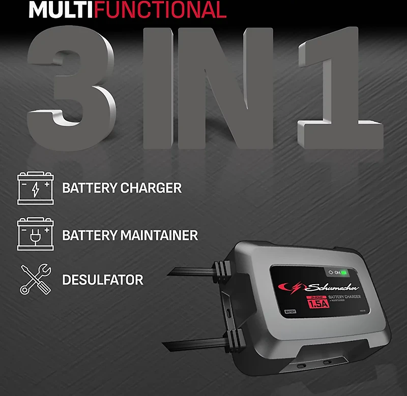 Schumacher SC1587 1.5-Amp 6/12V Mountable Maintainer