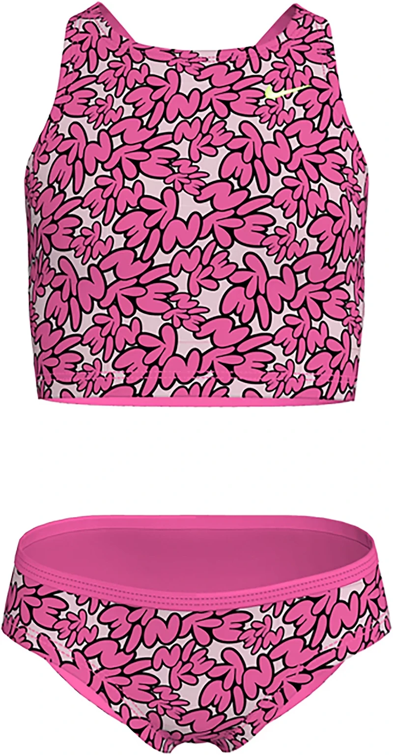 Nike Girls' Bubble Script Spiderback Midkini Swim Set