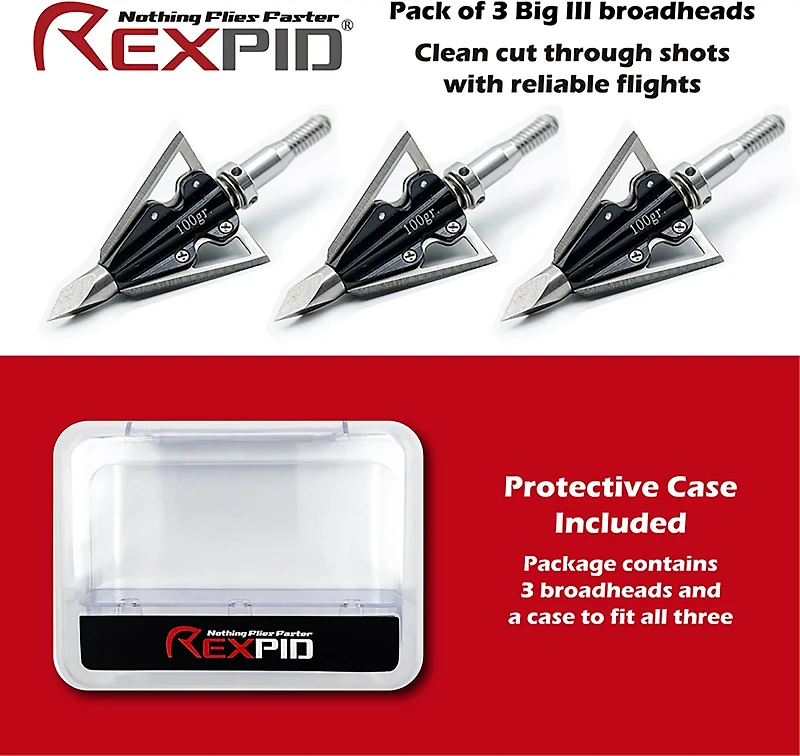 Rexpid Big III Fixed Broadheads 3-Pack