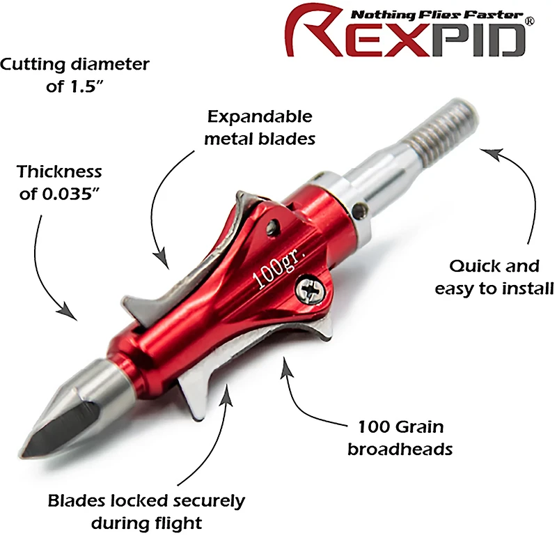 Rexpid RX-S Mechanical Broadheads 3-Pack