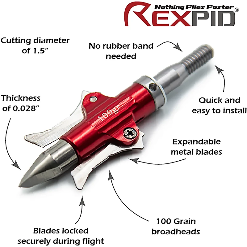 Rexpid II Mechanical Broadheads 3-Pack
