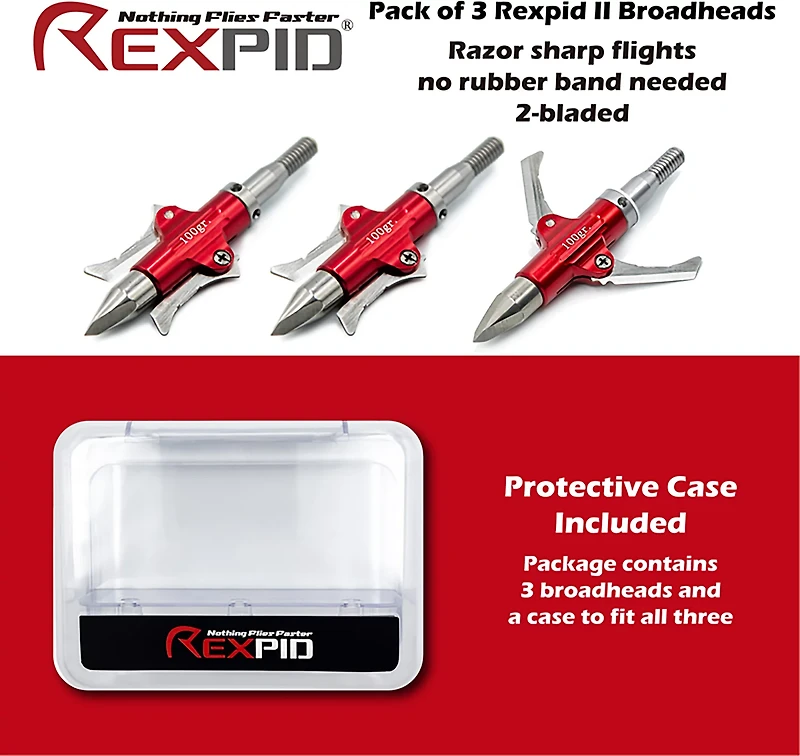 Rexpid II Mechanical Broadheads 3-Pack