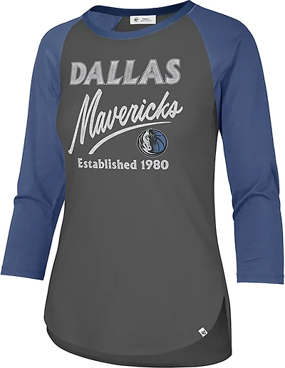 '47 Women's Dallas Mavericks High Rise Frankie Raglan T-shirt