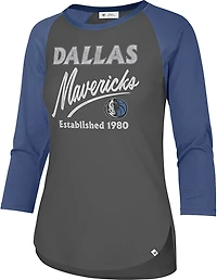 '47 Women's Dallas Mavericks High Rise Frankie Raglan T-shirt