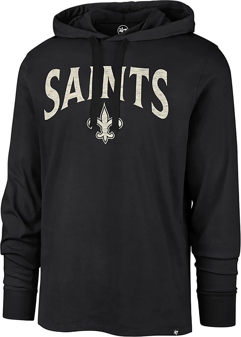 '47 Men's New Orleans Saints Timepiece Arch Franklin Hooded Long Sleeve Shirt