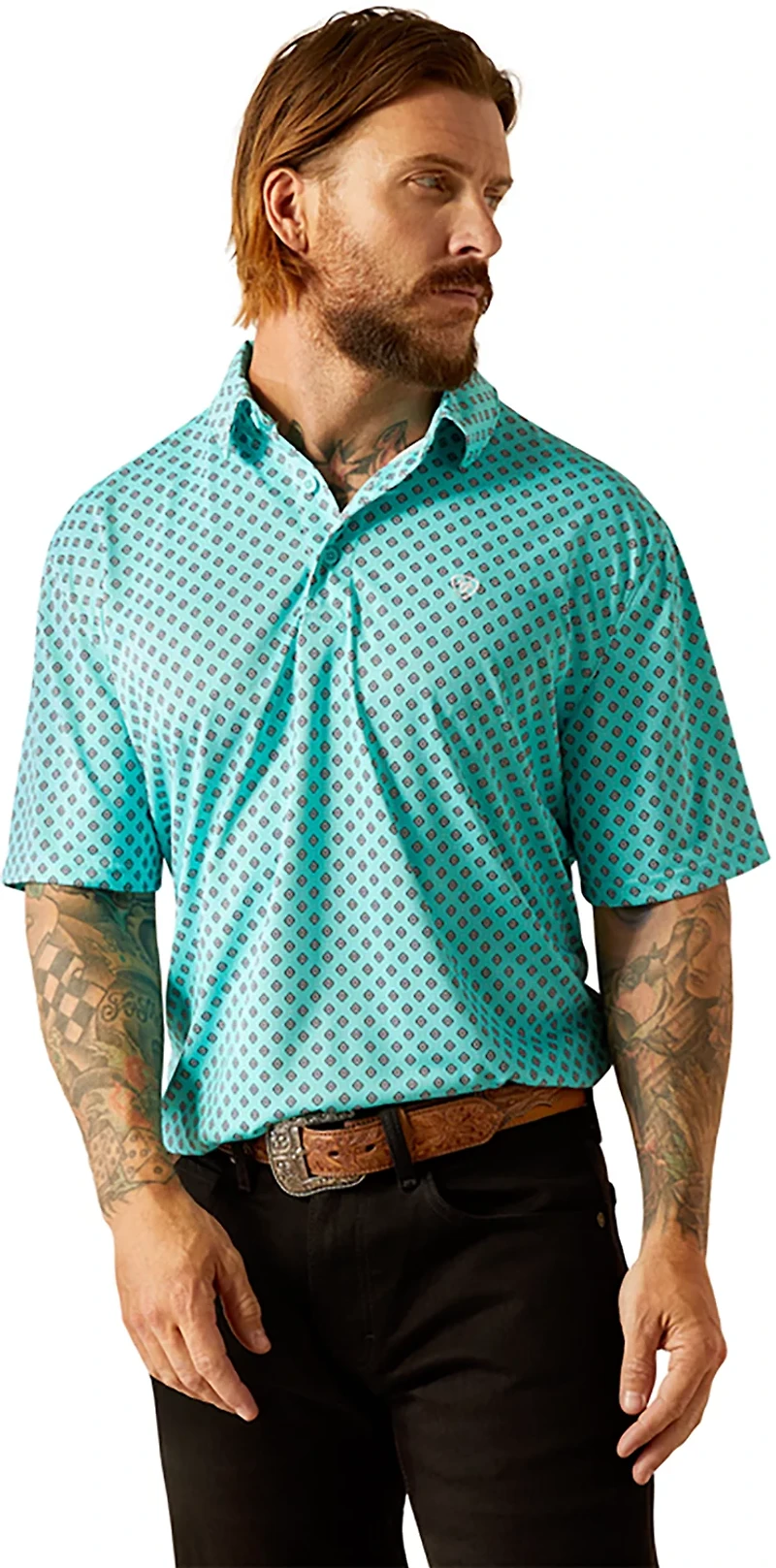 Ariat Men's Allover Print Polo Shirt