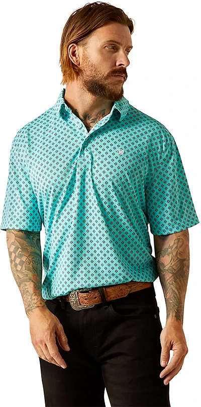 Ariat Men's Allover Print Polo Shirt