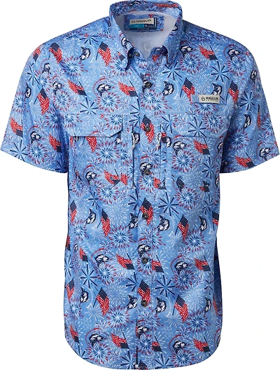 Magellan Outdoors Men's Americana Print Short Sleeve Shirt