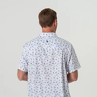 BURLEBO Men's Texas Pride Performance Button Up T-shirt