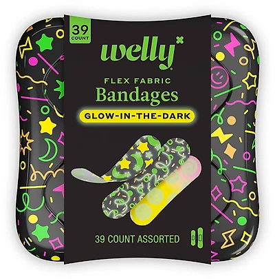 Welly Glow in the Dark 39-Count Bandages
