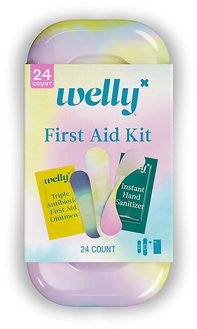 Welly Quick Fix Kit Colorwash 24-Count Bandage Tin