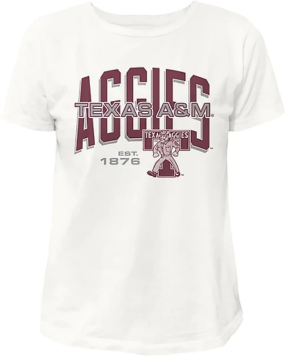 WILDCAT RETRO Women's Texas A&M Arch With Sarge Boxy T-shirt