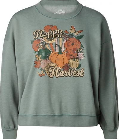 Lol Women's Happy Harvest Graphic Long Sleeve Crew Fleece
