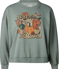 Lol Women's Happy Harvest Graphic Long Sleeve Crew Fleece