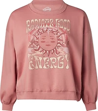 Lol Women's Good Energy Graphic Long Sleeve Crew Fleece