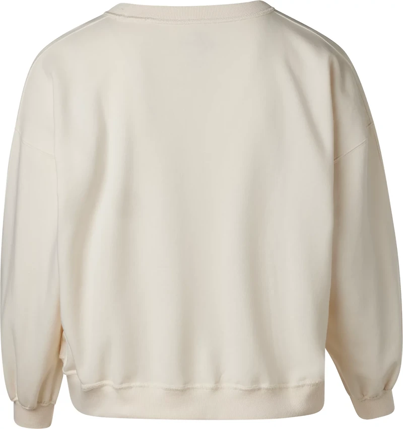 Live Outside the Limits Women's Christmas Bows Graphic Fleece Crewneck Sweatshirt