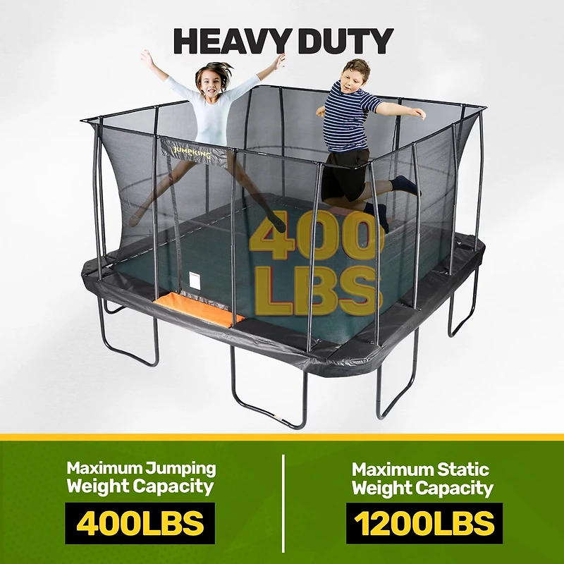 Jumpking 13 ft x 13 ft Square High-End Trampoline