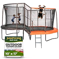 Jumpking 10 ft x 17 ft Oval Multi-Level Trampoline