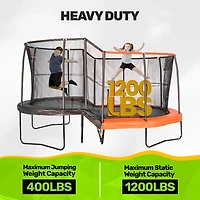 Jumpking 10 ft x 17 ft Oval Multi-Level Trampoline