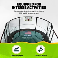 Jumpking 10 ft x 17 ft Oval Multi-Level Trampoline