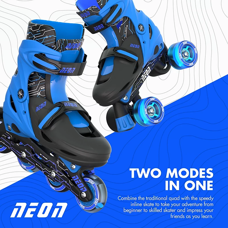 Yvolution Kids' Neon Combo Adjustable Skates
