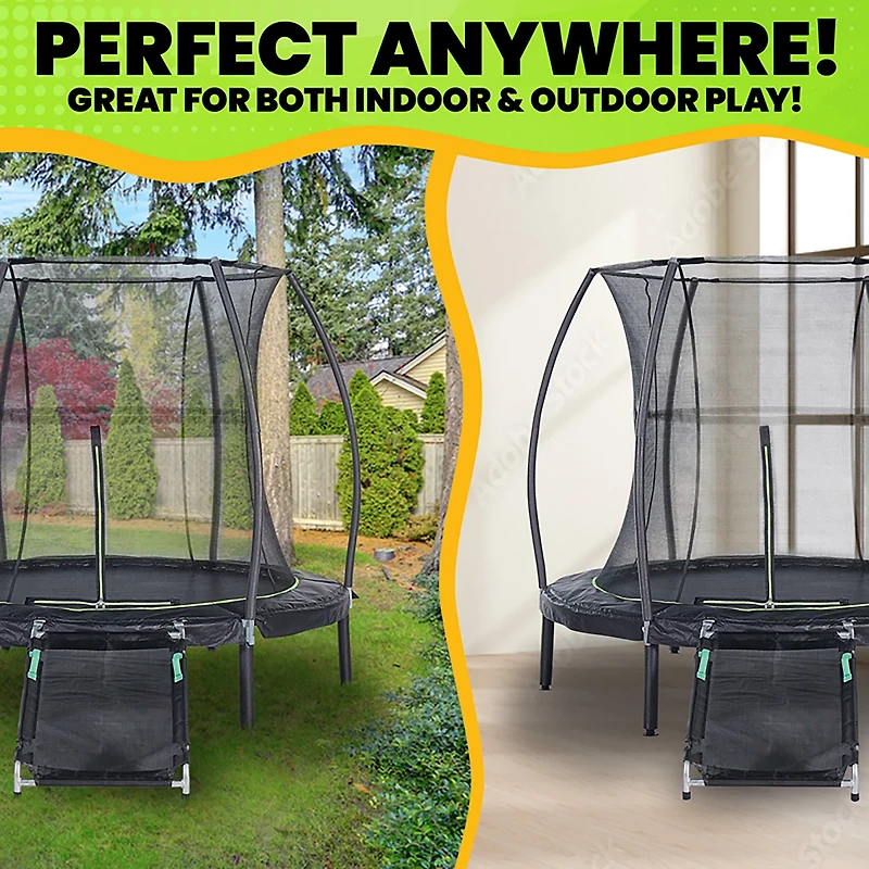 Jumpking 7 ft Round Trampoline with Enclosure Ramp