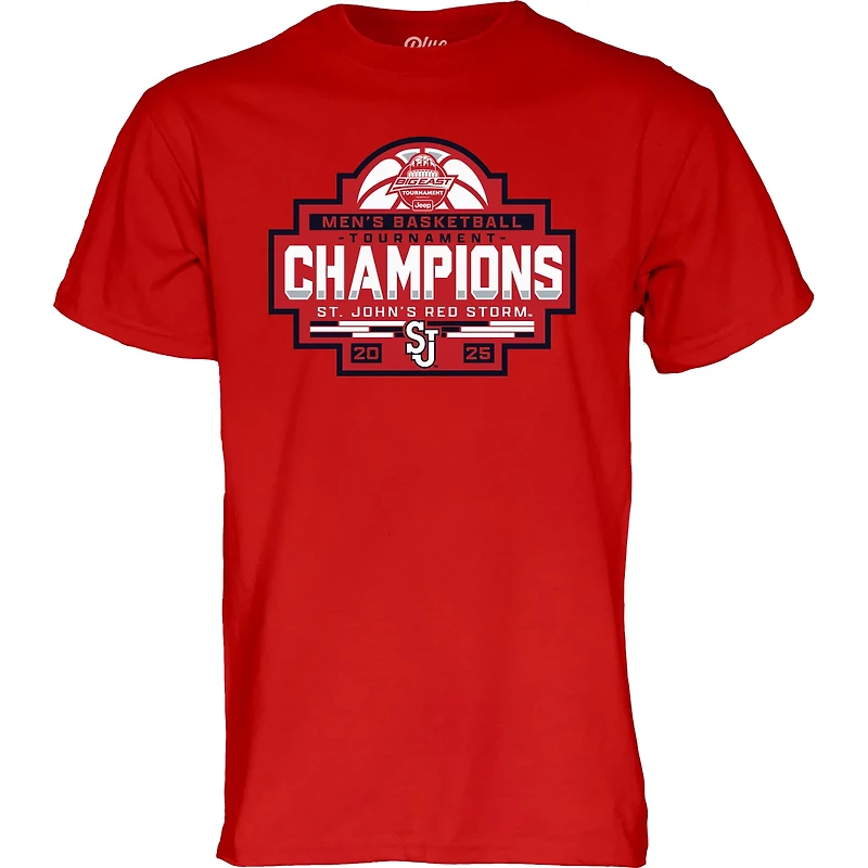 Blue 84 Men's St. John's Red Storm 2025 Big East MBB Conference Tournament Champions T-Shirt
