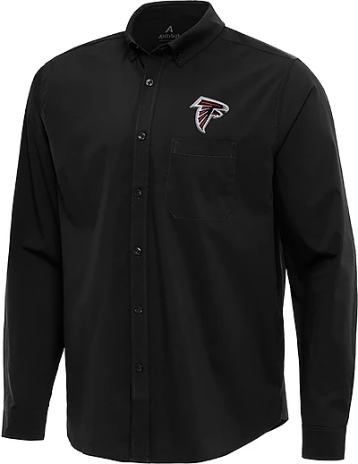 Antigua Men's Atlanta Falcons Flight Long Sleeve Woven Shirt