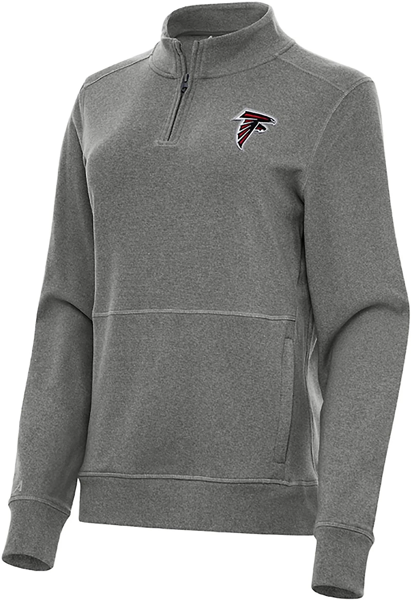 Antigua Women's Atlanta Falcons Crush 1/4 Zip Pullover