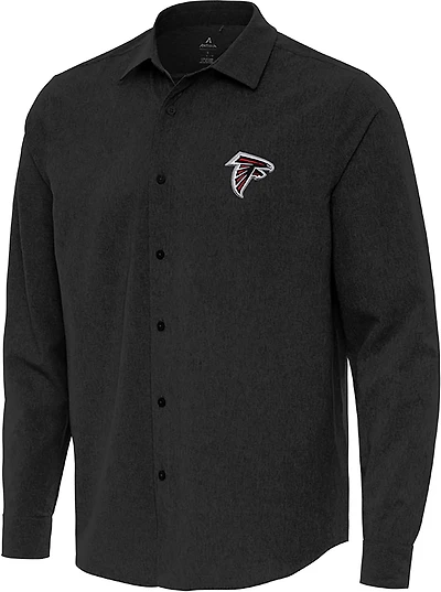 Antigua Men's Atlanta Falcons Exposure Woven Long Sleeve Shirt