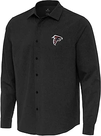 Antigua Men's Atlanta Falcons Exposure Woven Long Sleeve Shirt