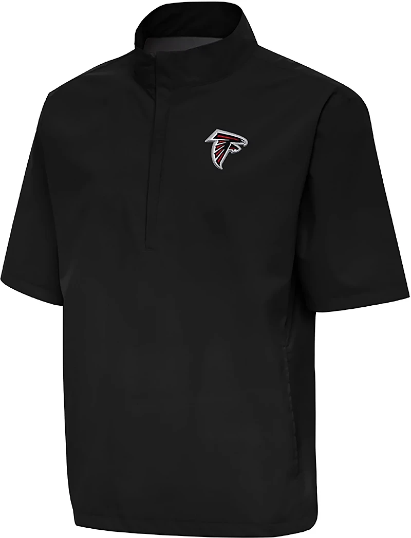 Antigua Men's Atlanta Falcons Brisk Short Sleeve 1/4 Zip Pullover
